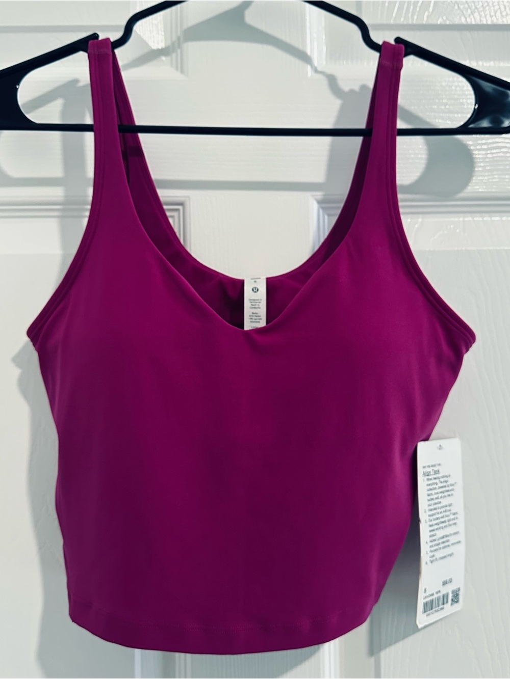Lululemon Align Tank Top A/B Cup Ripened Raspberry Size 8-NWT
